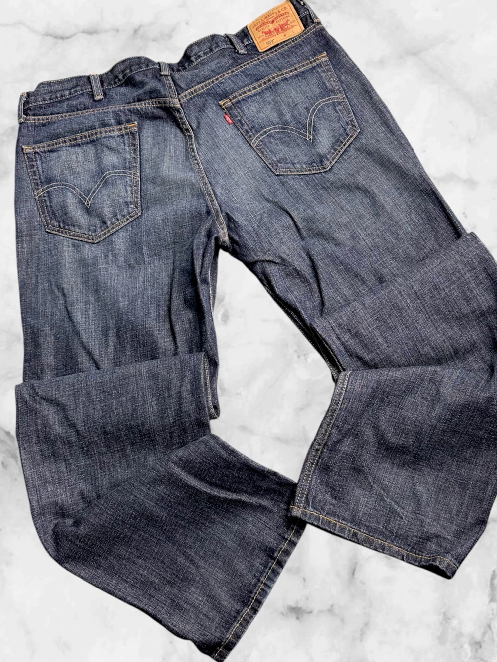 Levi’s 559 Men’s Jeans 40x36 Relaxed Straight Dark Wash Cotton Denim Big Tall